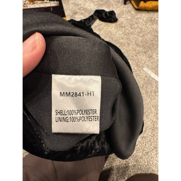 Double Crazy Women’s Velvet Black Sleek Dress Large EUC - Picture 8 of 8